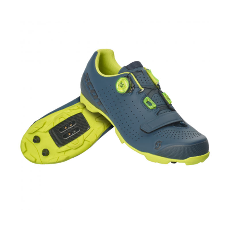 Zapatillas SCOTT MTB Vertec BOA 2020 color Azul con Amarillo